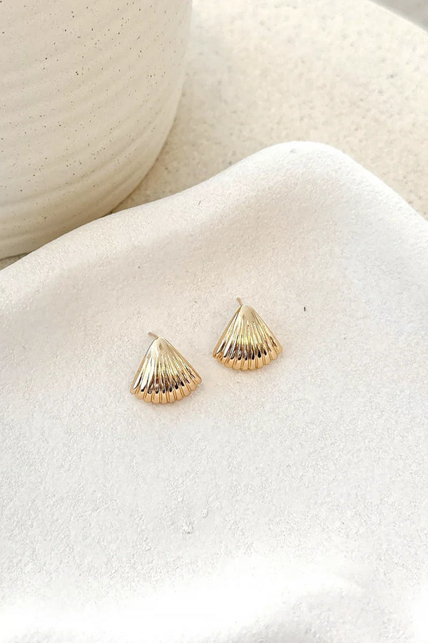 Pendientes Colgantes Concha Dorada