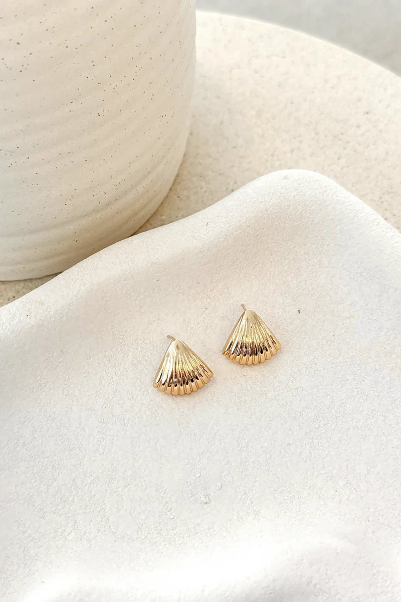 Pendientes Colgantes Concha Dorada