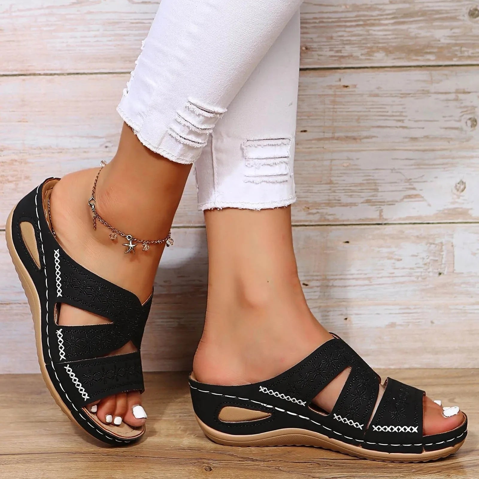 Adalynn - Crystal Clasp Sandals