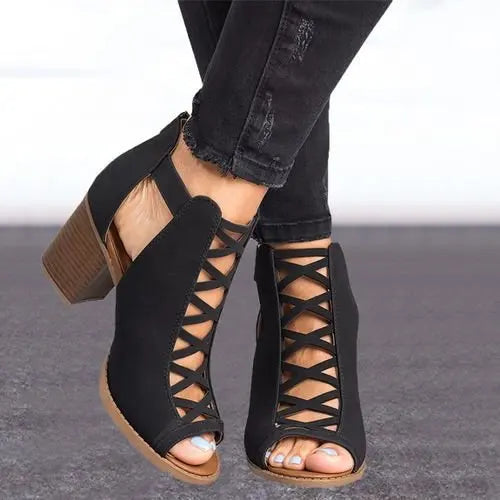 Reese - Mid-Heel Boots Sandals