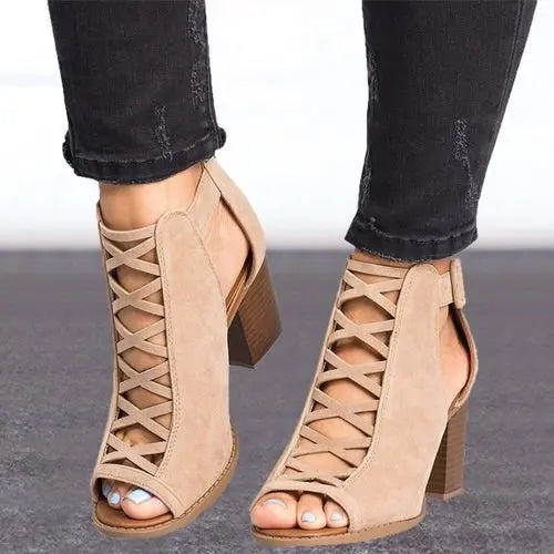 Reese - Mid-Heel Boots Sandals