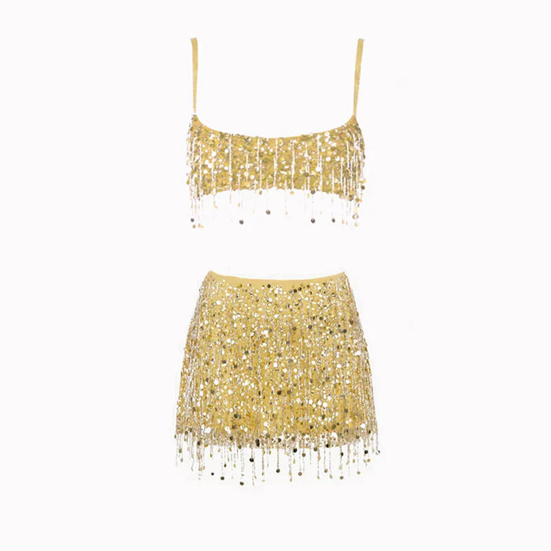 Nora - Beaded Fringe Set