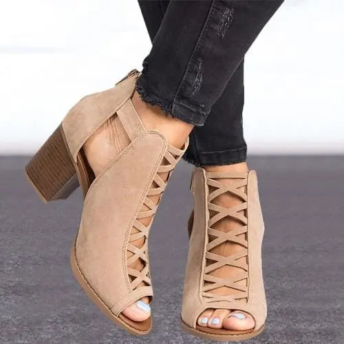 Reese - Mid-Heel Boots Sandals