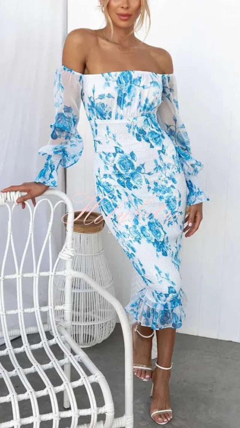 Elvira – Off-the-Shoulder Midi Dress