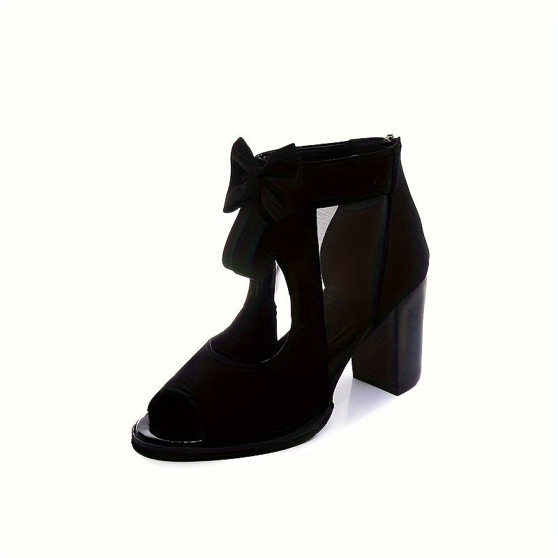 Shitalie - Bow Block Heeled Sandals