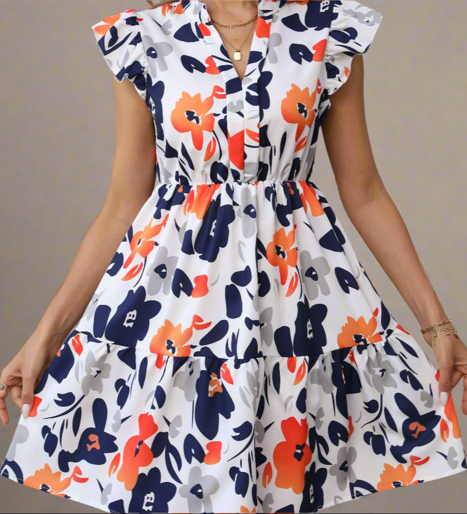 Soffy - Floral Summer Mini Dress
