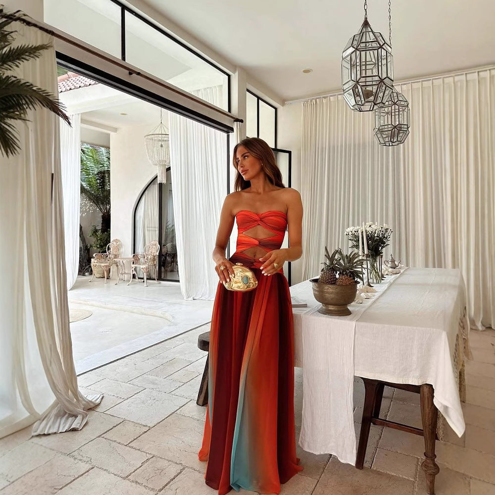 Luna - Long Strapless Dress