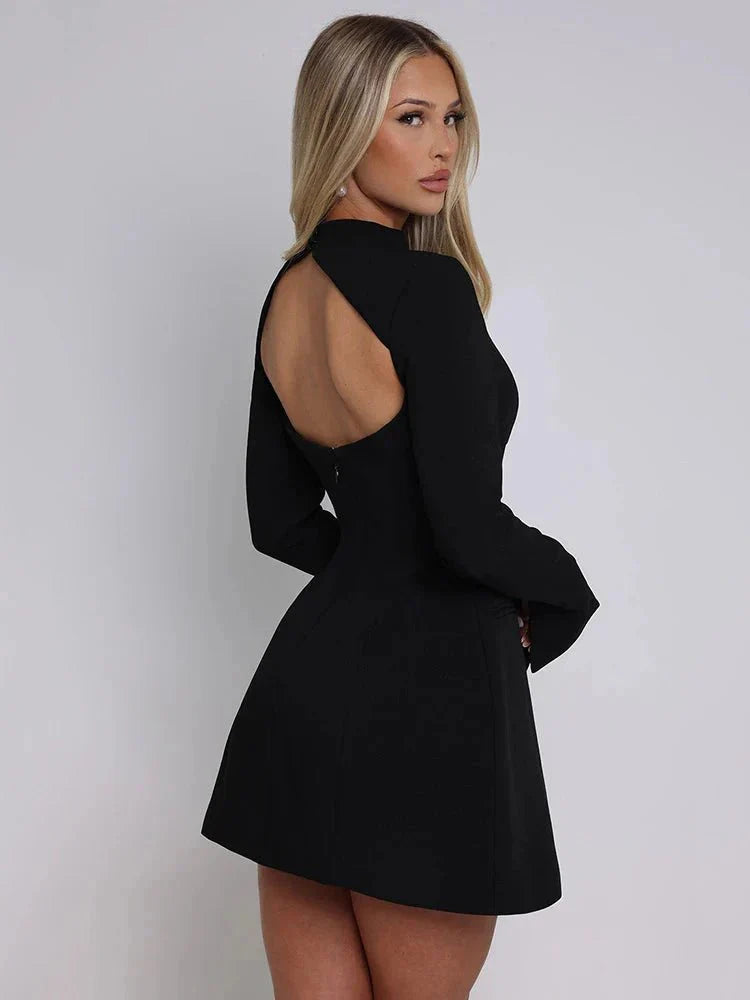 Izabella - Elegant Backless Mini Dress
