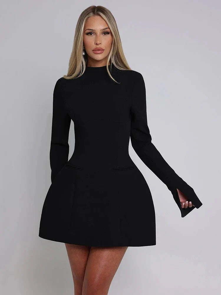 Izabella - Elegant Backless Mini Dress