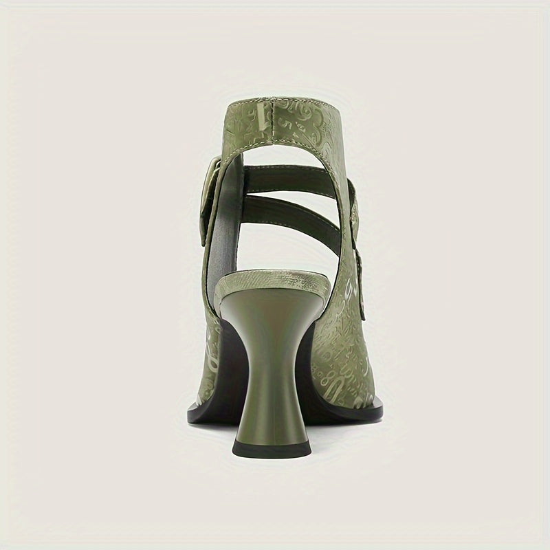 Everly - Floral Print Open-Toeiator Sandals