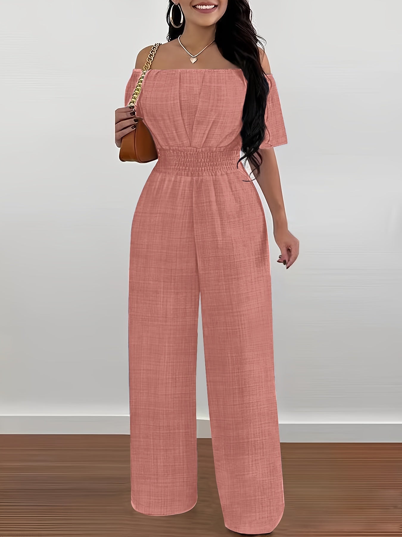 Laurence - Off-Shoulder Jumpsuit with Cinched Waist