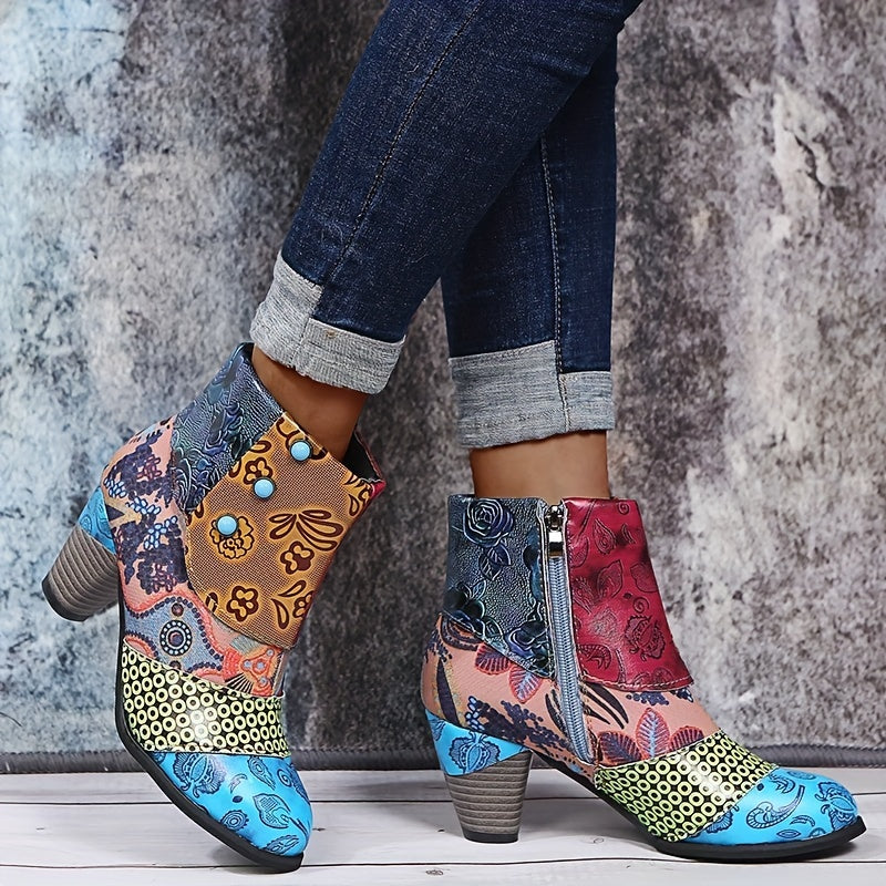 Naomie - Chunky Heel Ankle Boots