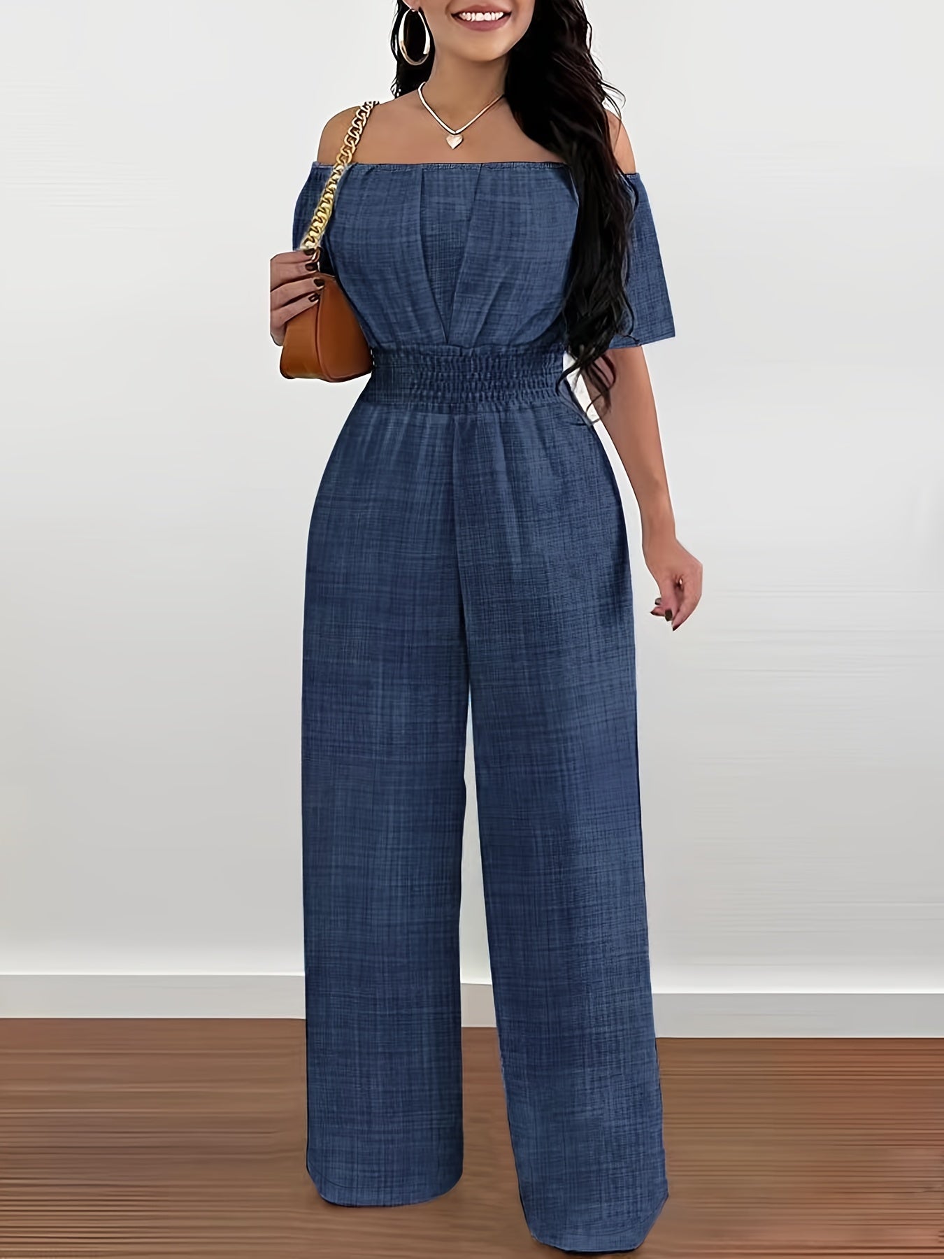 Laurence - Off-Shoulder Jumpsuit with Cinched Waist