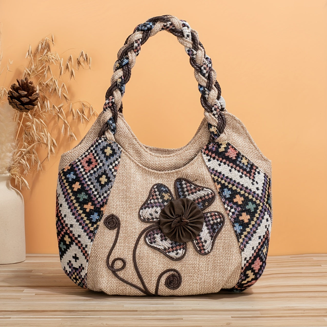 Orosia - Embroidered Bohemian Tote Bag