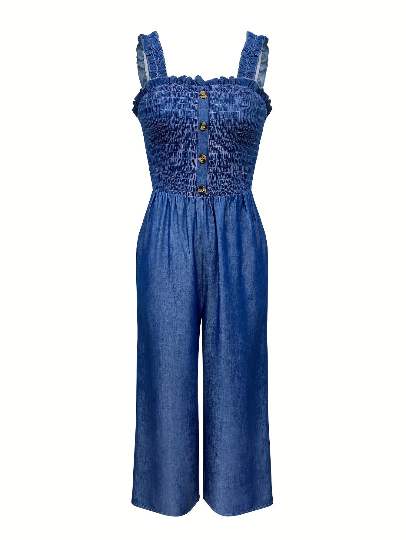 Marion - Ruched Trim Button Jumpsuit
