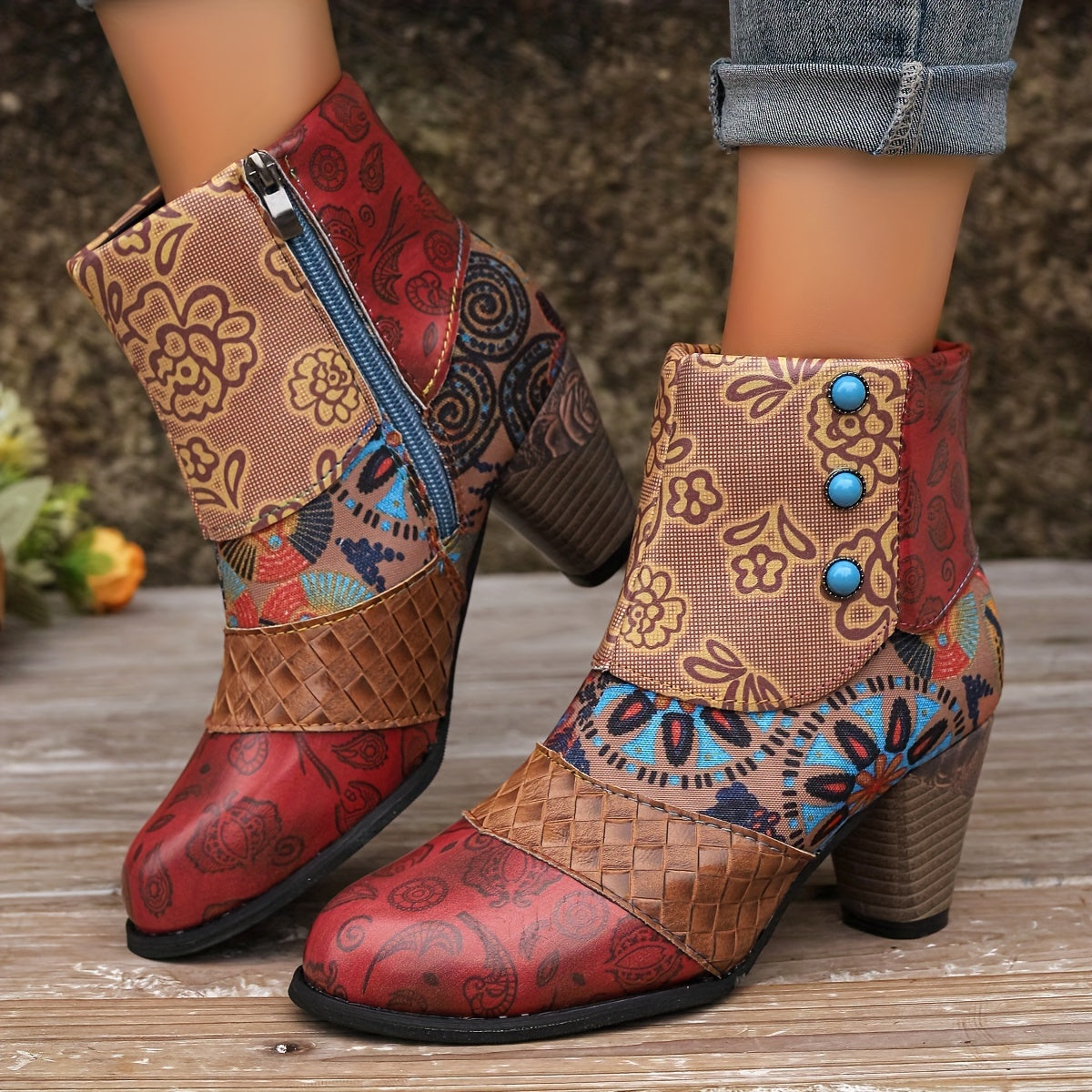 Naomie - Chunky Heel Ankle Boots