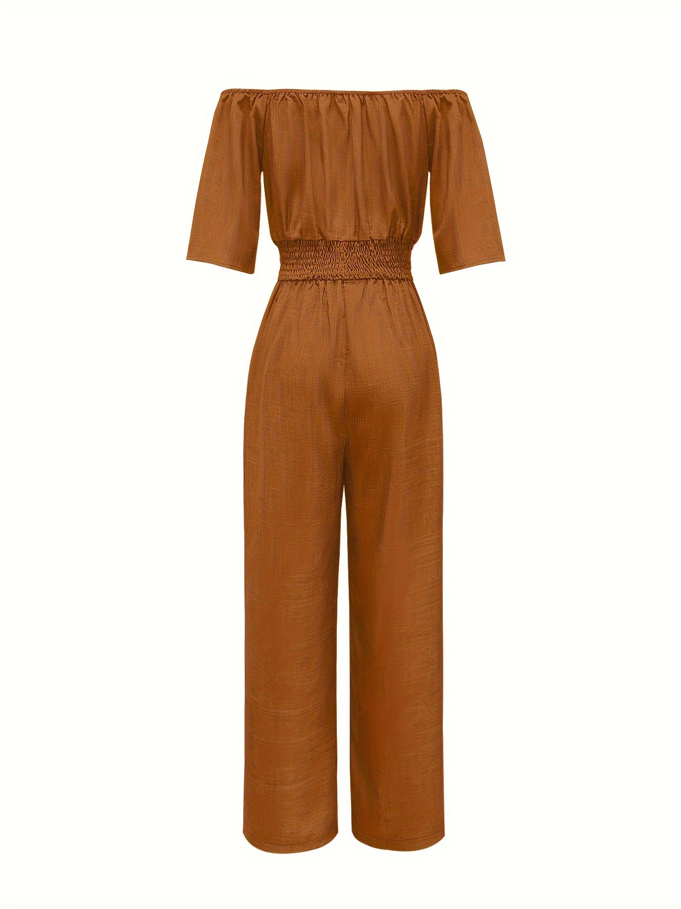 Laurence - Off-Shoulder Jumpsuit with Cinched Waist