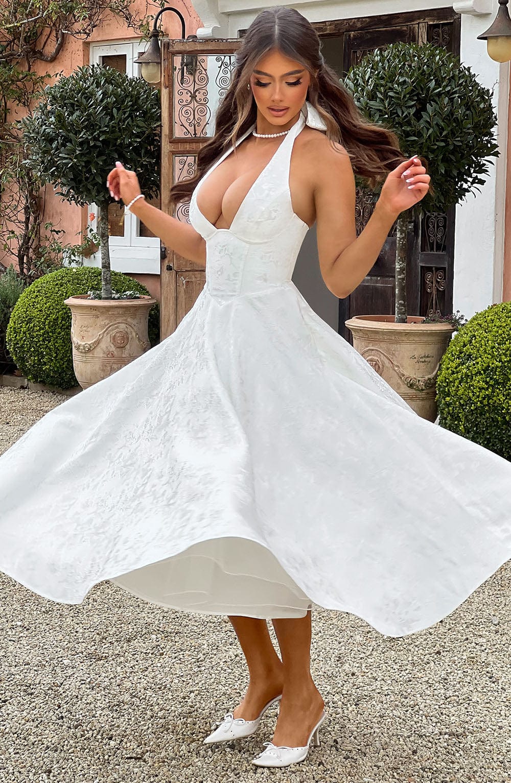 Amaya - Halter Midi Dress