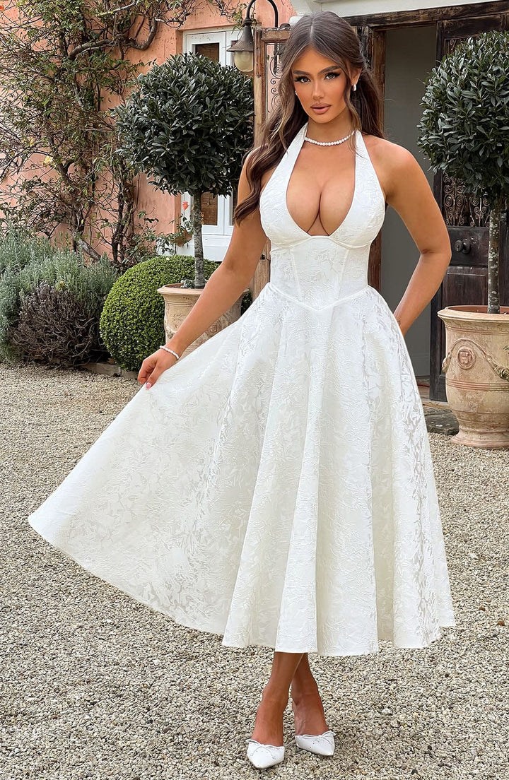 Amaya - Halter Midi Dress