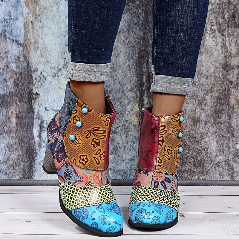 Naomie - Chunky Heel Ankle Boots