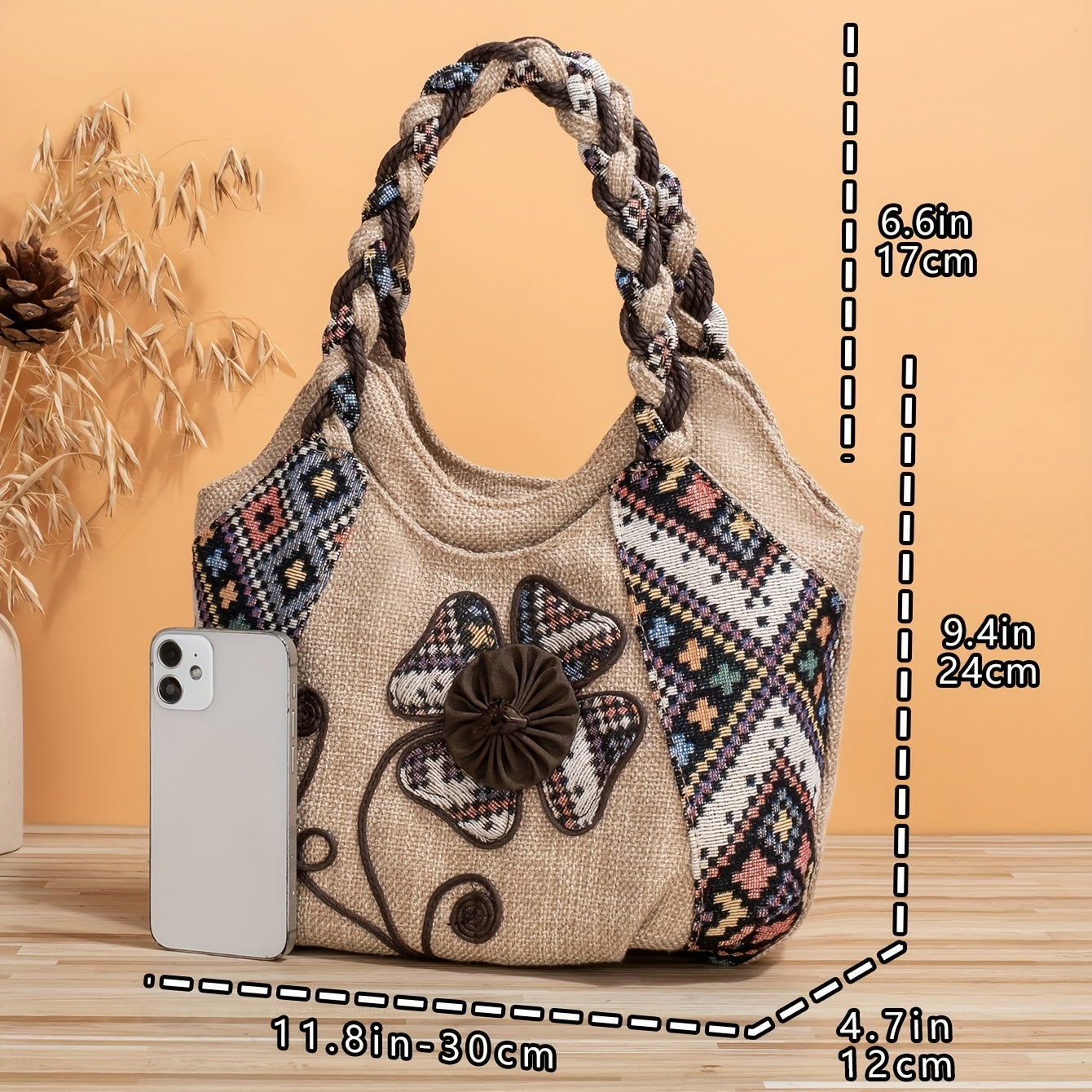 Orosia - Embroidered Bohemian Tote Bag