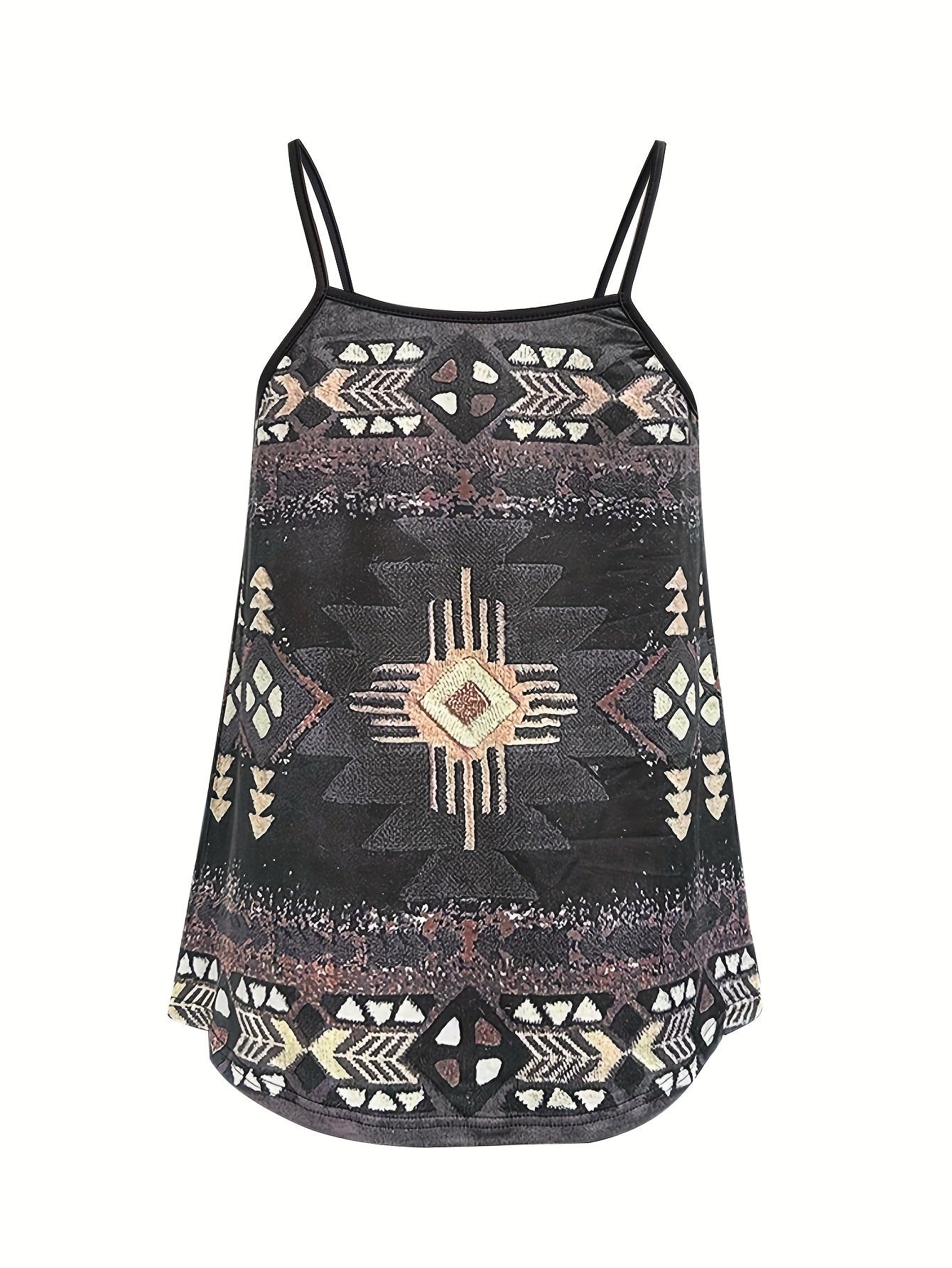 Airi - Ethnic Print Sleeveless Tank Top