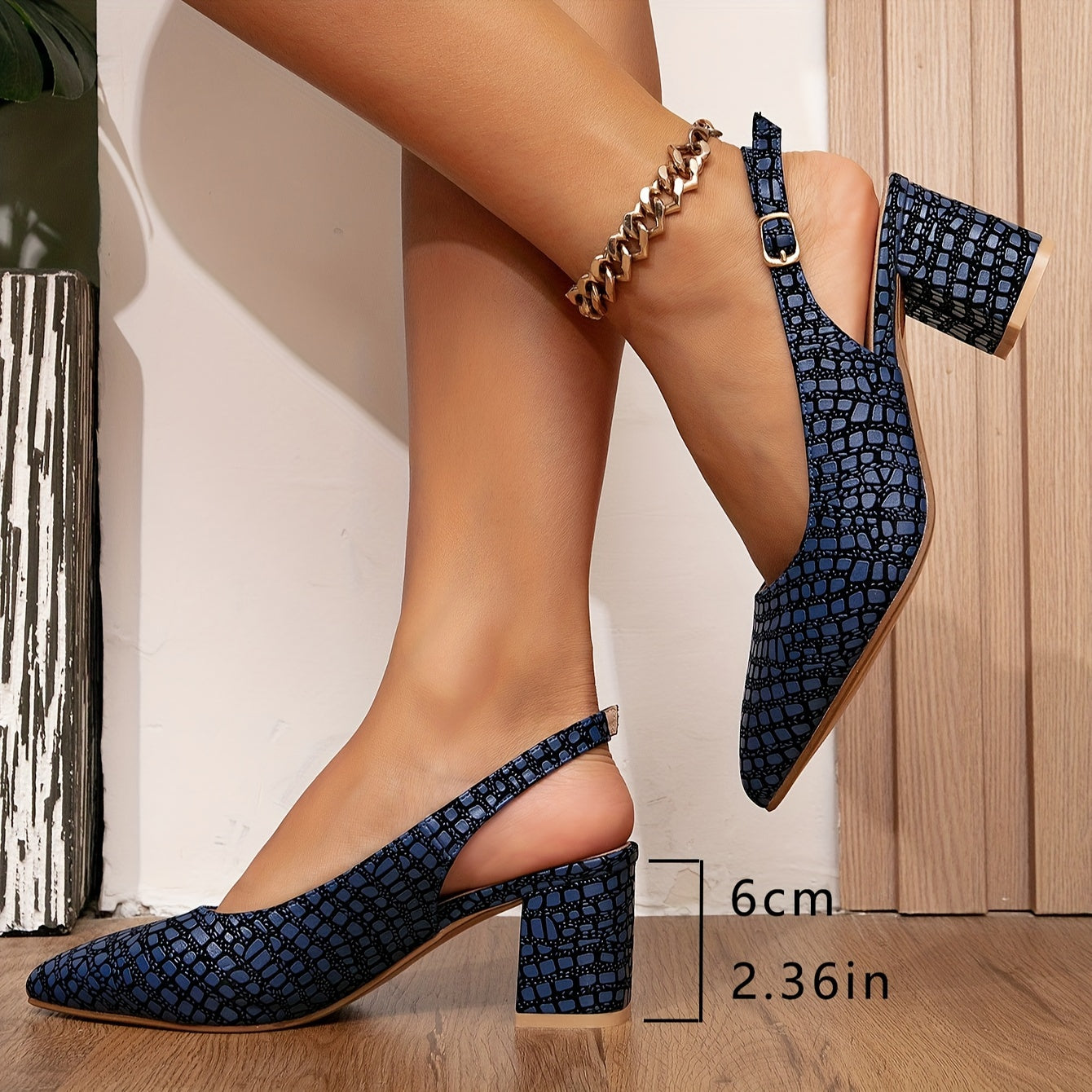Malani - Slingback Chunky Heels
