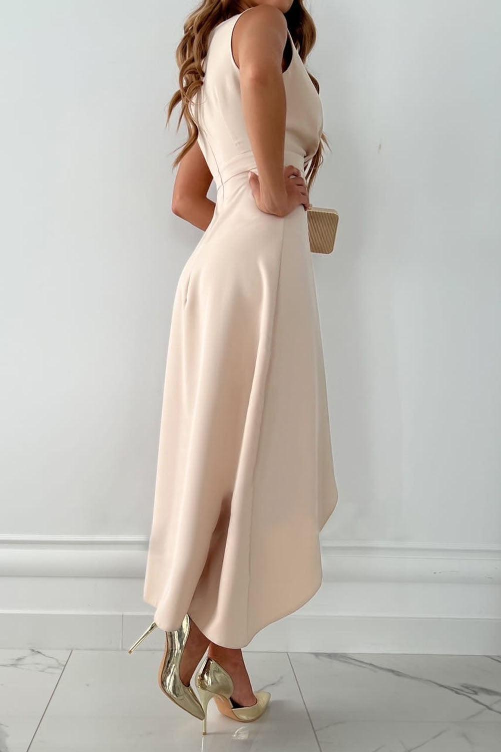 Isabel - Asymmetrical Dress with Belt