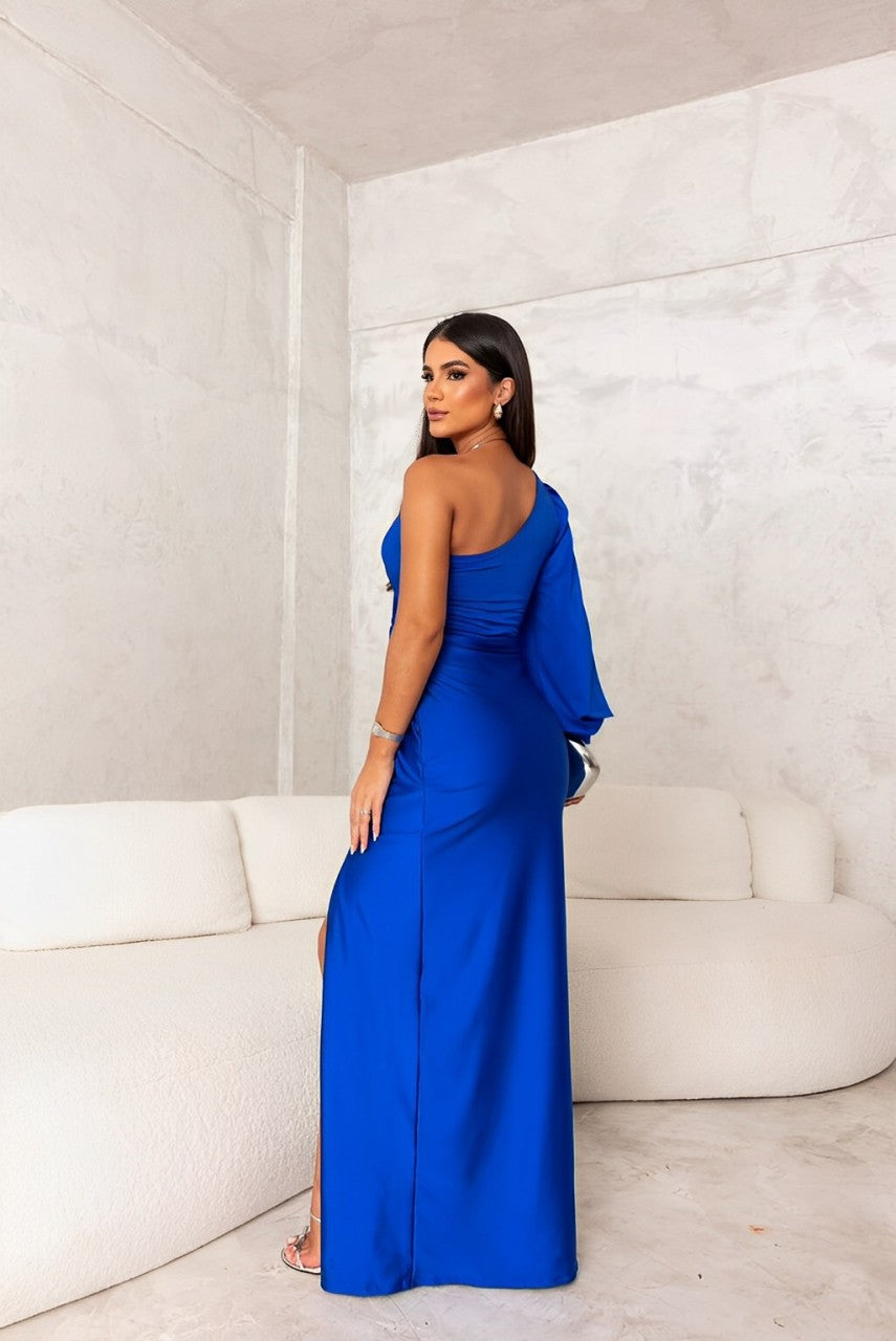 Silvana – Asymmetrical Satin Dress